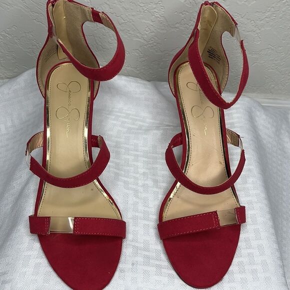 🌸 Jessica Simpson Fuchsia Sandal Pumps Size 9.5 - Picture 5 of 8